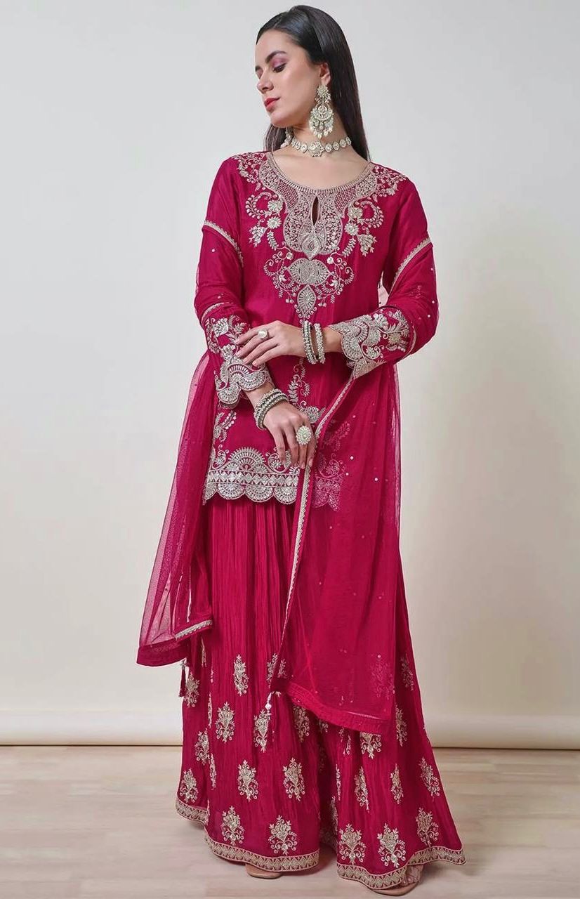 Kurti | NEW READY TO WEAR KURTI WITH BEAUTIFUL FLAIRED PLAZZO AND DUPATTA