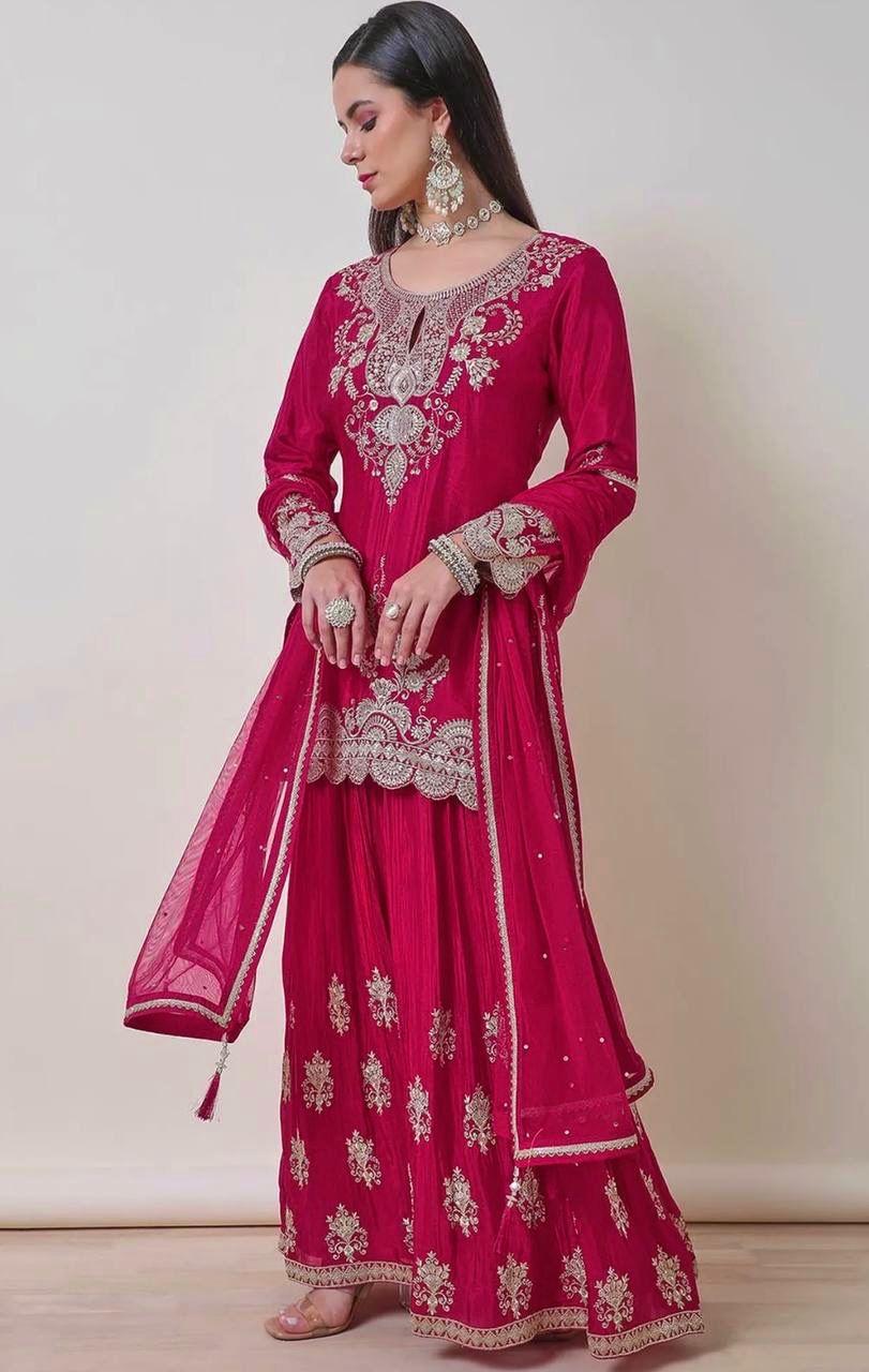 Kurti | NEW READY TO WEAR KURTI WITH BEAUTIFUL FLAIRED PLAZZO AND DUPATTA