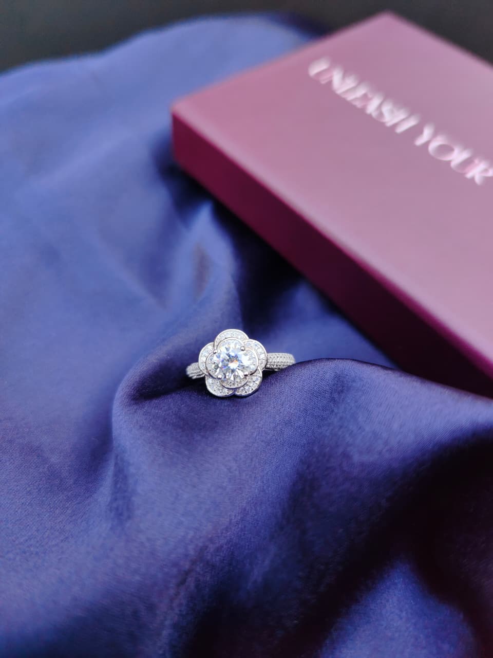 The Floral Bloom Moissanite Ring.