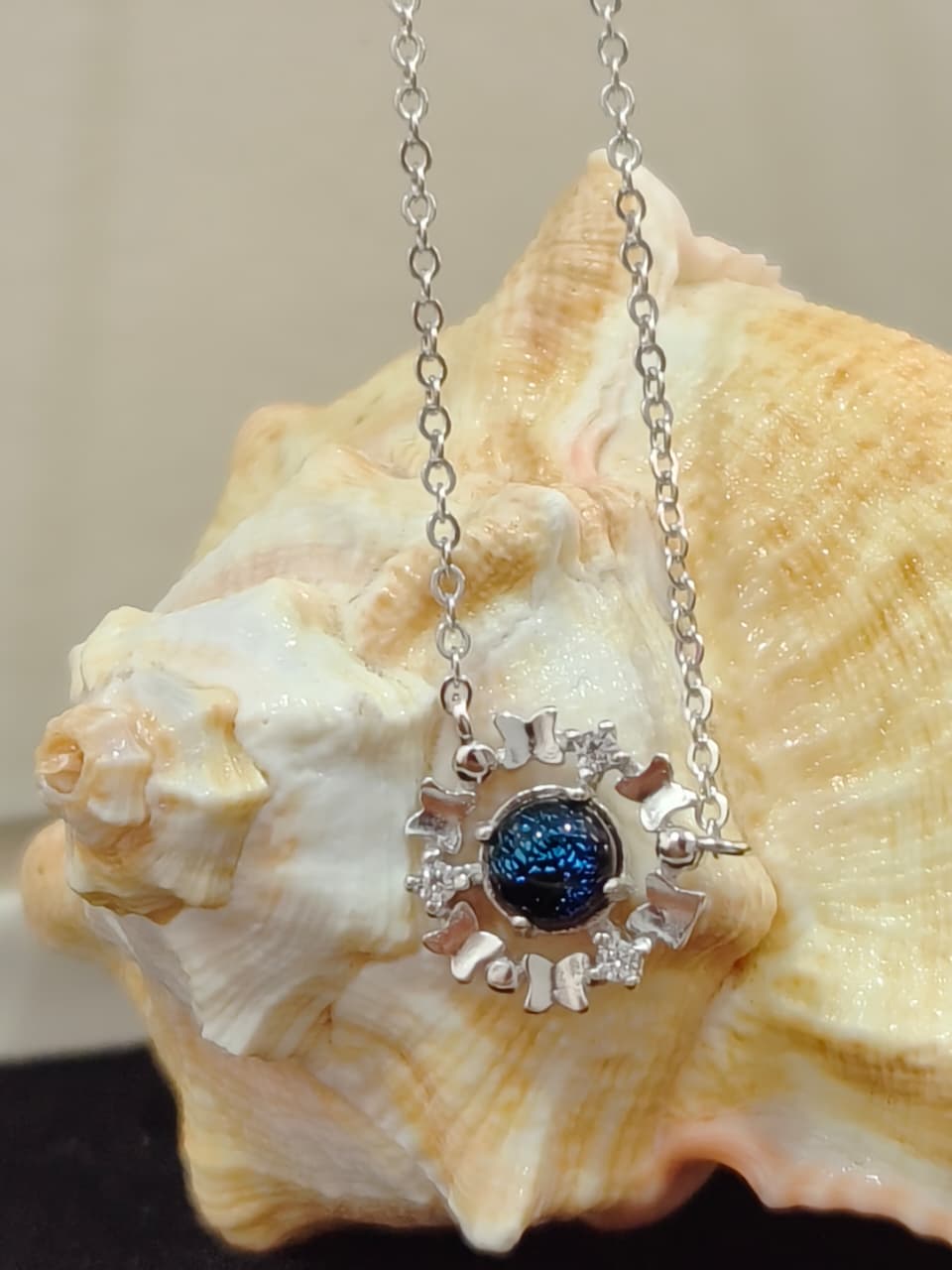 The Sapphire Snowflake Necklace.